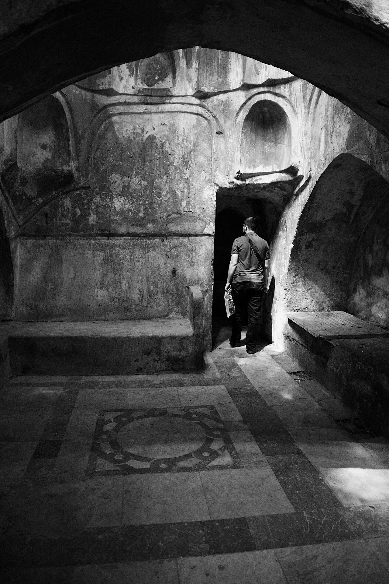Intérieur d’un hammam historique.